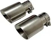 1 Pcs CARS Attachment Exhaust Tip Stainless Steel Frosted Silver Tail Throat Horn Outlet Large Diameter 89mm 101mm 114mm Size(63mm-89mm)