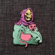 SKELETOR Masters Of The Universe Sorcerer Supervillain Embroidered Patch Iron-On