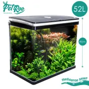 Dynamic Power Aquarium Fish Tank 52L Curved Glass RGB LED