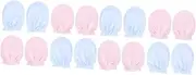 [WOFASHPURET] 2sets Cotton Newborn Baby Gloves Anti-grasping Anti-scratch One Size Warm Breathable Face Protection 8pairs*2 Random