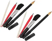 ARTSEWPLY 10pcs Scratch Painting Tools Set Metal Head Scratch Pens for Art Diy Variety of Shapes Sizes for Adults Boys and Girls