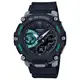 CASIO 卡西歐 GA-2200M-1A / G-SHOCK系列 戶外冒險雙顯手錶 / 黑+藍綠 47mm