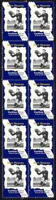 BERT DEACON CARLTON BLUES TEAM OF THE CENTURY VIGNETTE STAMPS STRIP 10