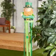 Green Yellow Gorgeous Polyester Nylon Thread Leprechaun Windsock Garden Decor