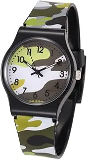 [HAPINARY] 1 PC camouflage watch kids watch watch kid watch watches for kids water resistant watch Fashion Kids Watch Durable Watch Stainless steel child adjustable