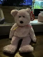 Ty Beanie Buddy Sherbet Light Purple 14" Teddy Bear Plush Stuffed Animal w/Tag