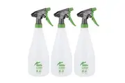 3x Hills Garden Trigger Handle Water Liquid Misting Plant Spray Bottle Set 1L