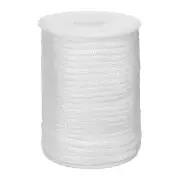 Paracord Rope 330lb,7 Strands Lanyard Spool Cord for Camping, Hammock, White