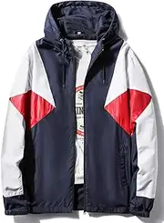 [MADHERO] Mens Waterproof Lightweight Windbreaker with Hood Outdoor Thin Rain Jacket Camouflage Soft Shell Sports Coat