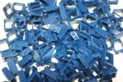 5 Lego Dark Blue, Window 1 x 2 x 2 Flat Front, City/Town inv 294