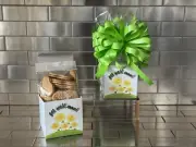 Get Well Soon Nutter Butter Cookies Gift Basket-Box Wrapped With Green Bow