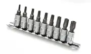 9PCS 5 PT. 1/4-Inch Drive Star Bit Socket Set for New 5 Point Tamper-Proof Bolts