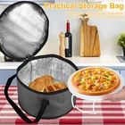 Round Pie Carrier with Foldable Tray Insulated Casserole Carrier Bag with faUoq