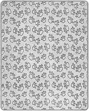 Ghjkldha Washable Paw Print Blanket, Puppy Couch Blanket, Warm Sleep Mat for Small and Medium Pets, Soft Dog Blanket for Cats, Cozy and Comfortable Mat for Pets, Pet Bed Blanket for Puppies