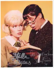 STELLA STEVENS + JERRY LEWIS authentic hand signed 8x10 photo NUTTY PROFESSOR