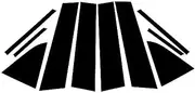 LUMIXE Car Pillar Posts Window Door Trims Cover Exterior Parts Stickers Styling, for Chevrolet, for Cruze, 2011 2012 2013 2014 2015 Auto Window Pillar Molding
