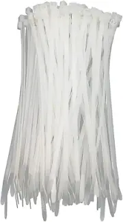 Clear Zip Ties 6 Inch Small (100 Pcs) 18 LBS Self Locking Zip Ties White Nylon T
