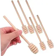BUGUUYO 6pcs Wooden Honey Stirrers Dippers for Jam Syrup Kitchen Tool for Parties Gatherings