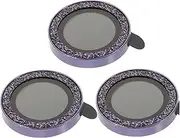 Angoily 3Pcs Scratch Resistant Camera Lens Protector for Pro Tempered Glass Lens Cover with Shiny Rhinestone Design Prevents Dust Scratches Lightweight Compact