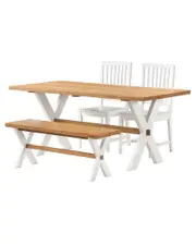 Alaterre Furniture Chelsea 72In Dining Table With Bench, Set Of 2