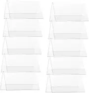 Name Plates for Table Stands 10 Pack 12x6cm Dual-Sided Desk Name Tags Office Use