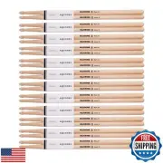 AQJUNONG 2B Drumsticks,12 Pair Maple Drum Sticks 2B, Wood Tip Drumsticks 2B D