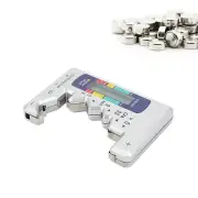 Battery Capacity Gauge Tester D C N AAA AA 9V 1.5V Button Cell Analyzer(Silver )
