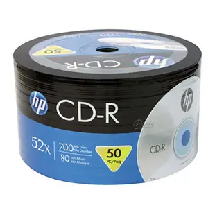 HP CD-R 52X 白金片 50片 空白光碟片 光碟 CD 空白光碟片