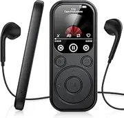 128GB MP3 Player Bluetooth, RWSRW MP3 Player with Headphones FM Radio Voice Recorder Mini Design HiFi Sound E-Book Reader Photo Album Ideal for Sports