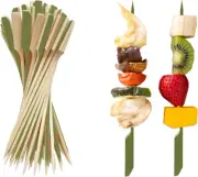 Bamboo Skewers for Appetizers (60 Packs), 8 Inches Natural Toothpicks for Appeti
