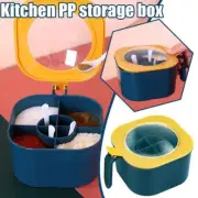 Kitchen Seasoning Box Condiment Jar 4 Compartment Plastic Storage Container=