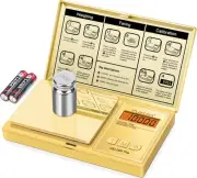 Digital Pocket Scale .01 Gram Accuracy, Gold Titanium Plating, 200g Digital G...