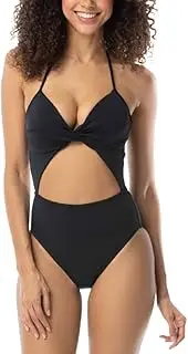 Sundazed Willa Twist One-Piece Swim Swimsuit Swimming Costume - Black 36 DD