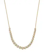 Bloomingdale's Fine Collection Diamond Graduated Bezel Collar Necklace in 14K White Gold, 1.3 tcw