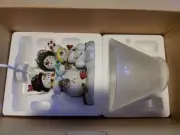 Partylite Snowman Family tea light Snowflakes Globe Lamp In Box Retired