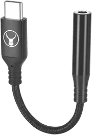 Bonelk USB-C to 3.5mm Long-Life Adapter (Black)