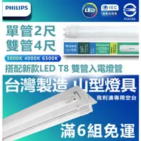 在飛比找蝦皮購物優惠-快速出貨 飛利浦T8燈管 LED 山型燈具 T8 4尺 2尺