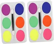 Face Makeup Cream 2pcs Multi Palette Oil-based Body Paint Set for Boys and Girls Adults