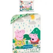 PEPPA PIG Single Bed Quilt Cover Set - Muddy Puddle