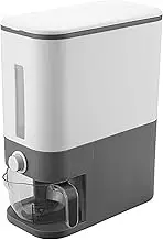 Rice Dispenser Moisture Proof Rice Storage Container 12Kg Capacity Bucket with Measuring Cup Airtight Sealed Cereal Dispenser for Kitchen Soybean Corn