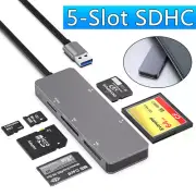 Card Reader 5-Slot USB SuperSpeed to TF SD MS XD CF MicroSD 5Gbps USB 3.2 Gen1