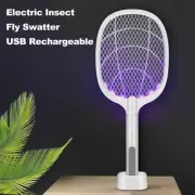 2 In1 Electric Bug Zapper Racket Mosquito Killer Fruit Fly Swatter Zap