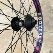 ODYSSEY BMX VANDERO FRONT BICYCLE WHEEL OIL SLICK/BLACK PRIMO CULT SUNDAY
