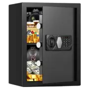 2.6 Cub Safe Box for Home Use, Home Safes with Spare Keys and Alarm System, A...
