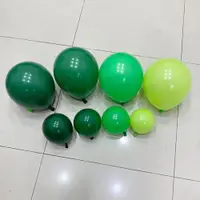 在飛比找ETMall東森購物網優惠-圣誕節綠色氣球裝飾10寸5寸墨綠淺綠深綠色圣誕氣球鏈拱門布置