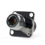 2Pcs Adapter N Female To N Female Jack 25.4mm Flange Panel Mount RF Connecto
