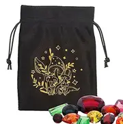 Tarot Card Bag,Drawstring Velvet Fabric Storage Bag - Soft Multifunctional Tarot & Dice Bag, Oracle Cards Jewelry Bags, Tarot Card Holder, Tarot Accessories