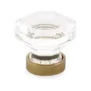 Emtek 86010US7 Old Town Glass 1-Inch Cabinet Knob French Antique