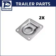 2 x Trailer Lashing Ring Loop Tie Down Anchor Point Tray Box Recessed 900kg