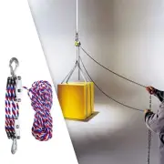Block and Tackle Pulley System Manual Hand Rotatable Pulley for Construction